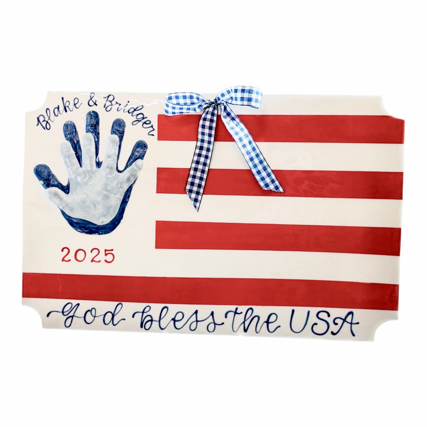 American Flag Sibling Plaque