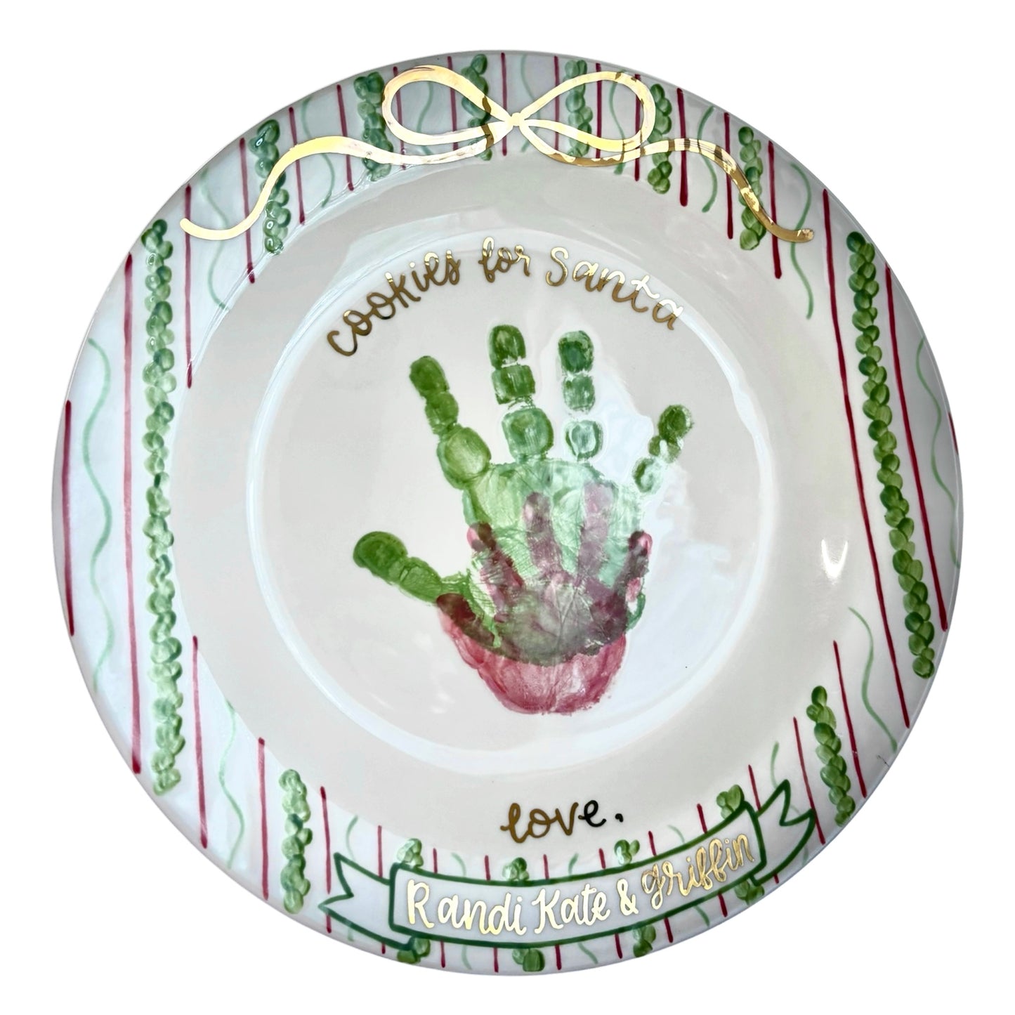 Festive Handprint Cookies for Santa Plate