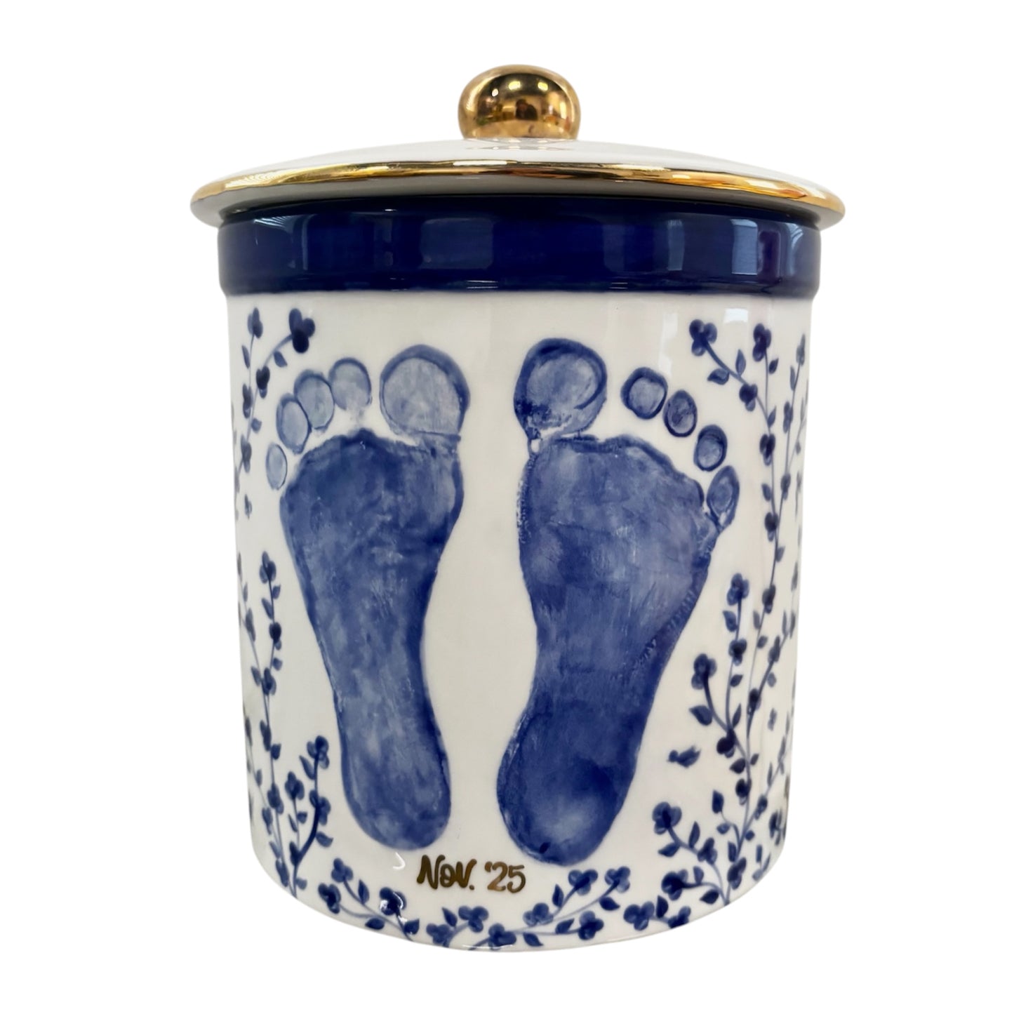 Blue & White Cookie Jar