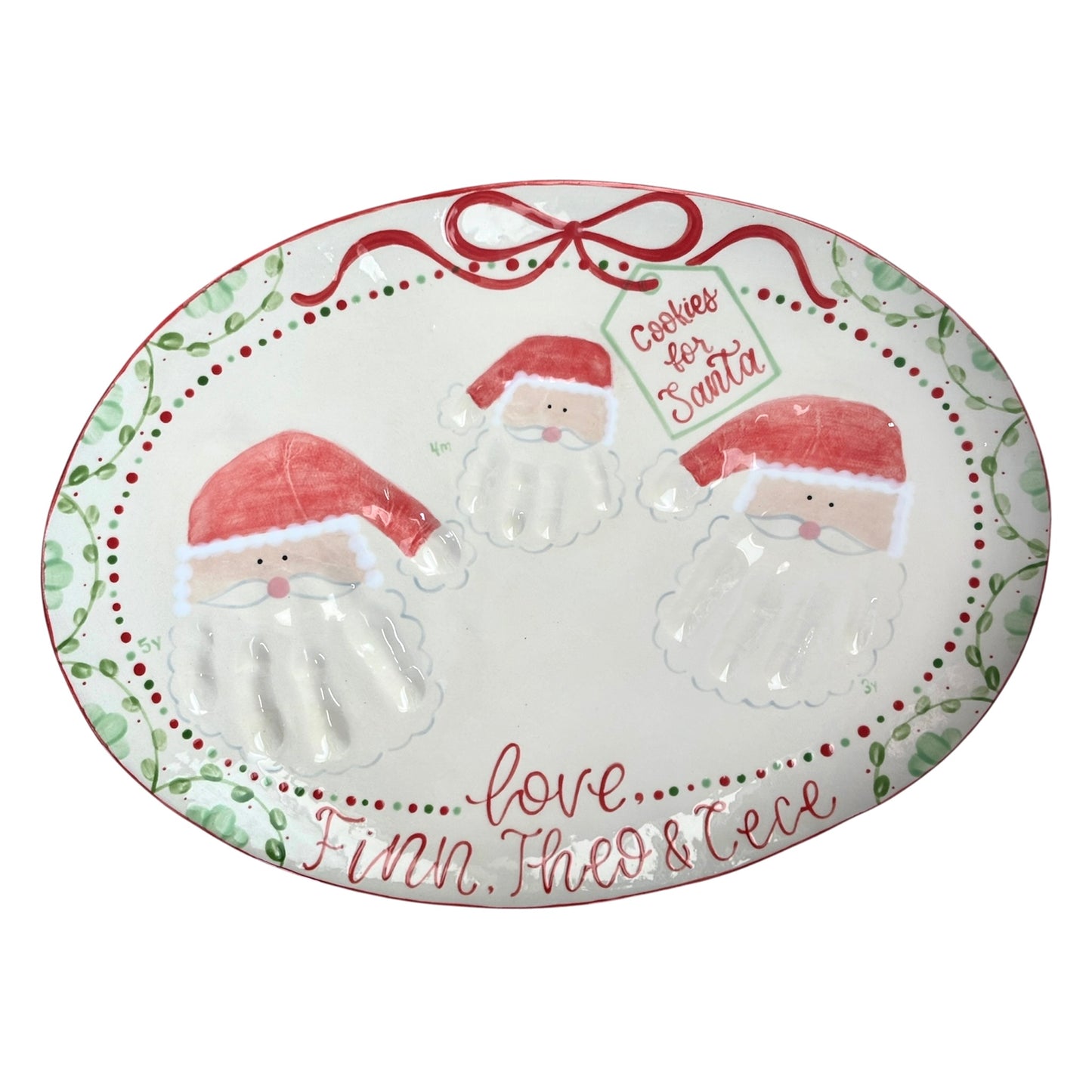 Sibling Cookies For Santa Platter