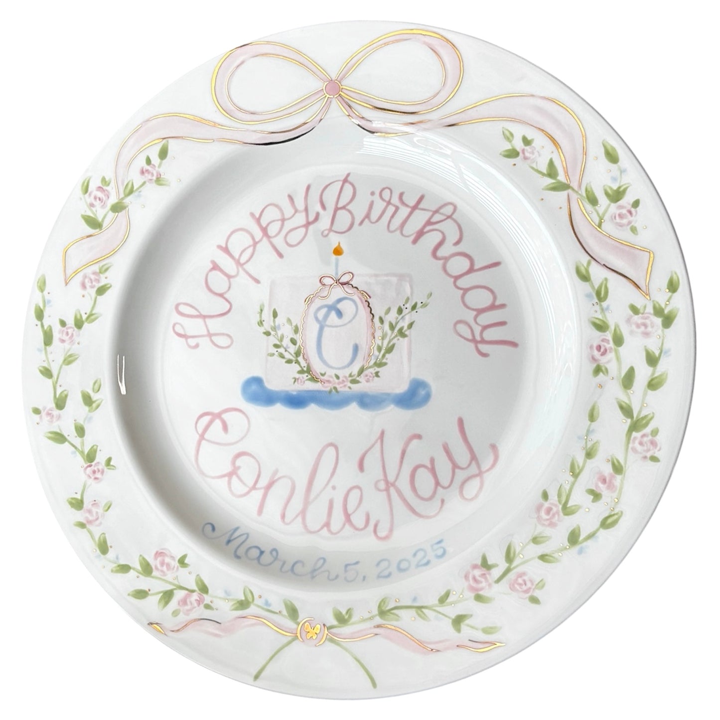 Floral Wreath Plate