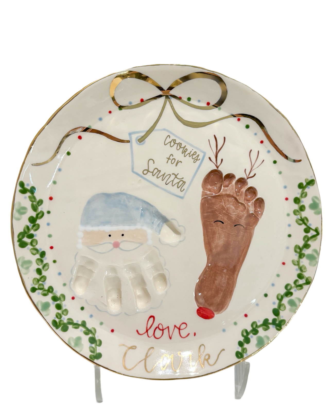 22k Gold Cookies For Santa Plate