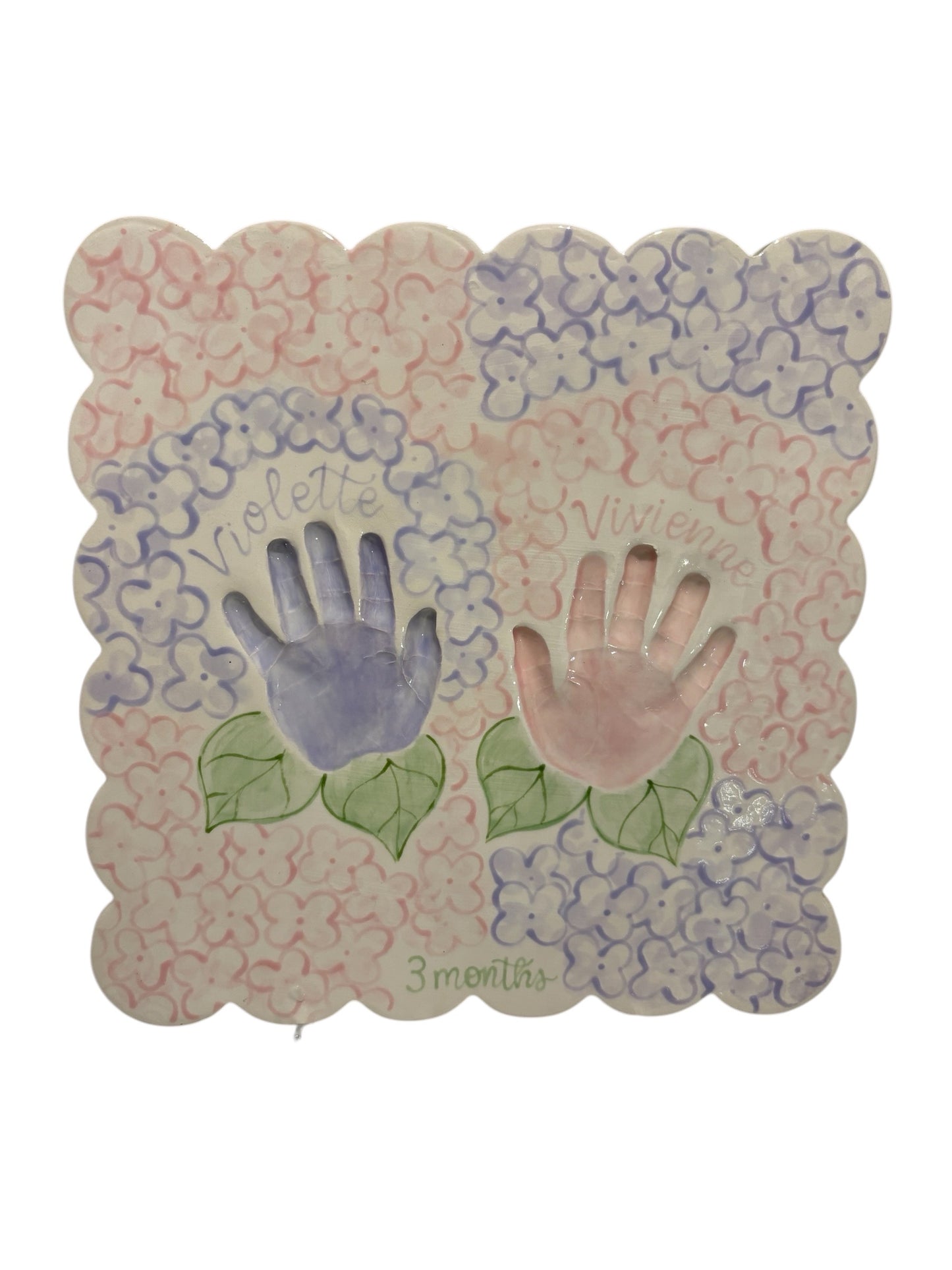 Hydrangea Scalloped Plaque