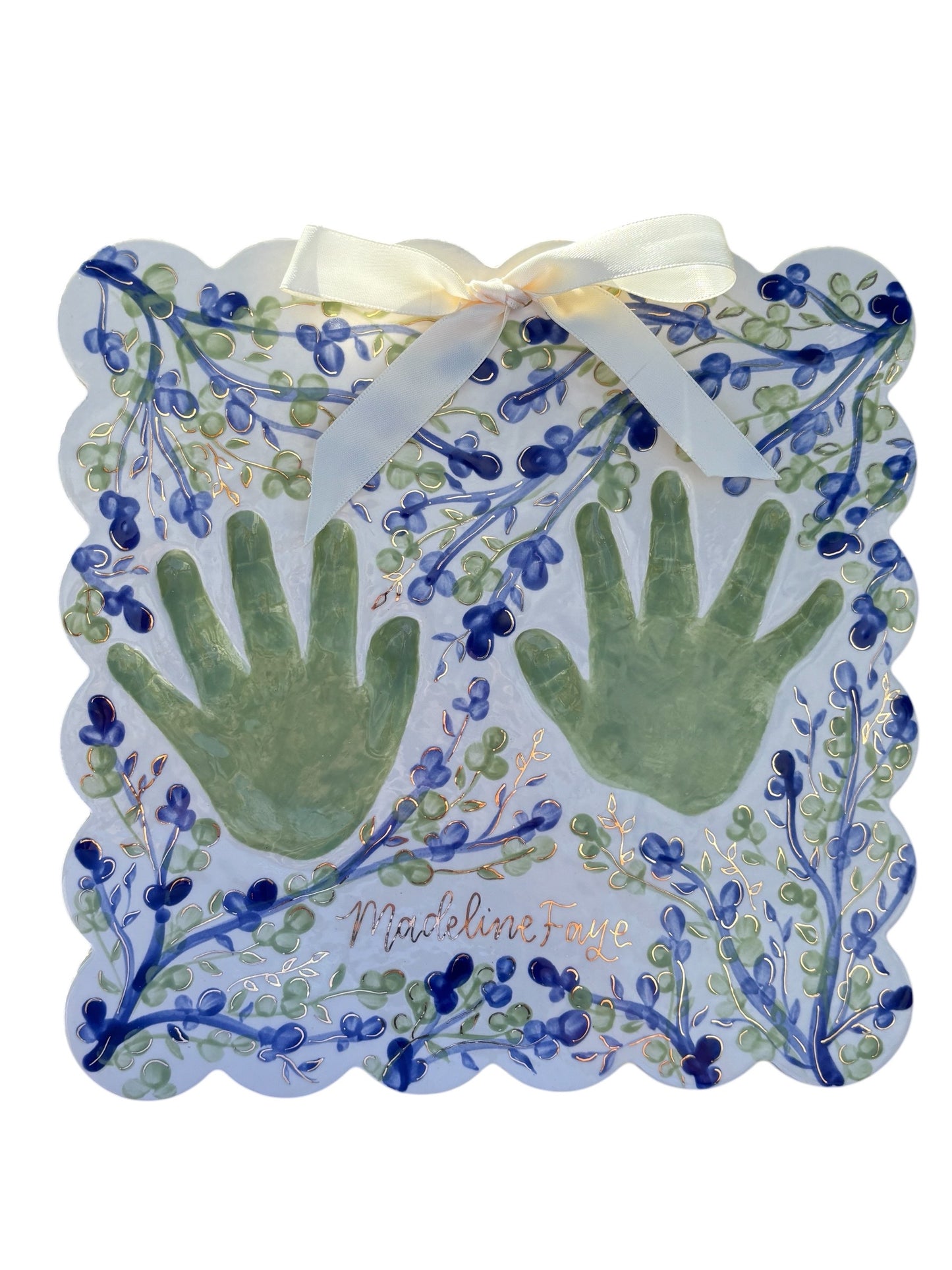 Chinoiserie Scalloped Plaque