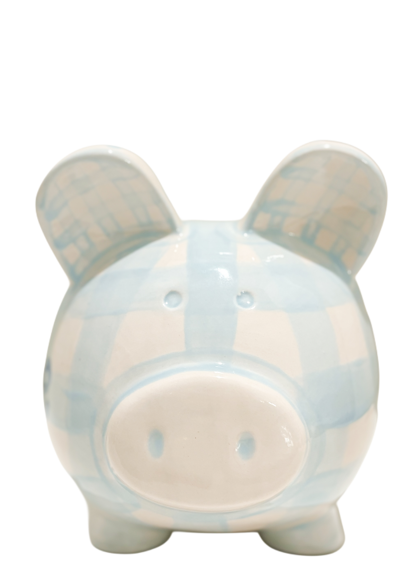 Gingham Piggy Bank