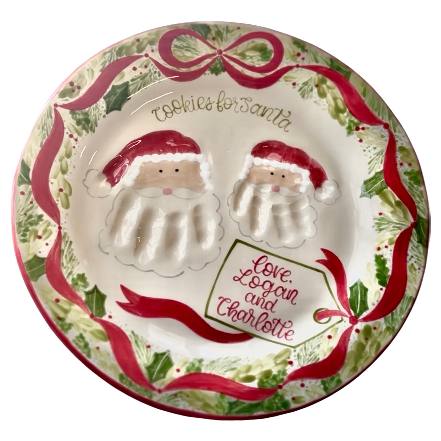 Festive Cookies For Santa Plate