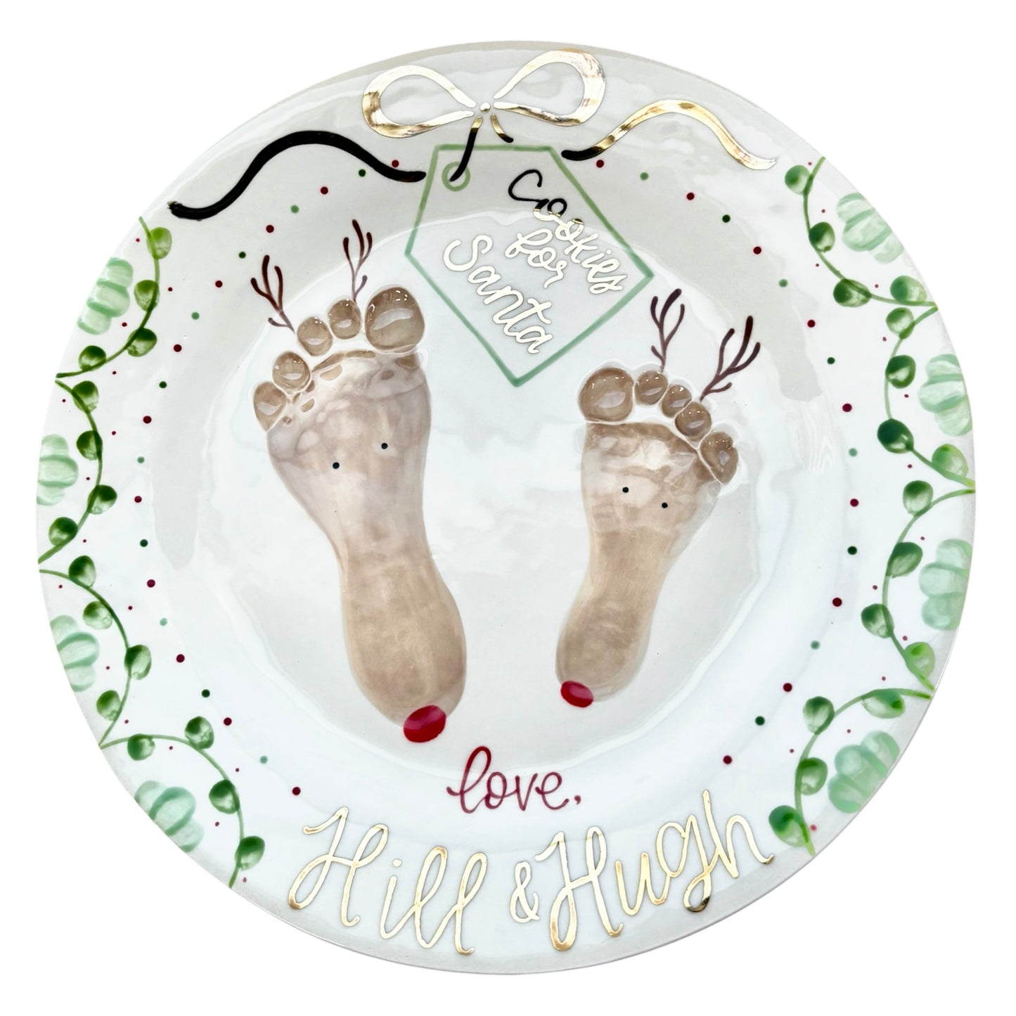Reindeer Christmas Plate