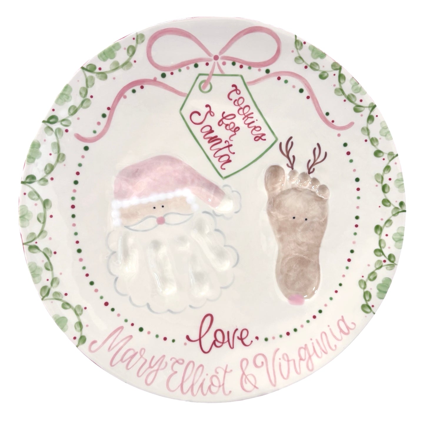 Sibling Cookies for Santa Plate
