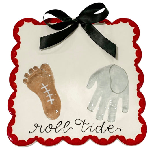 Scalloped Football Plaque