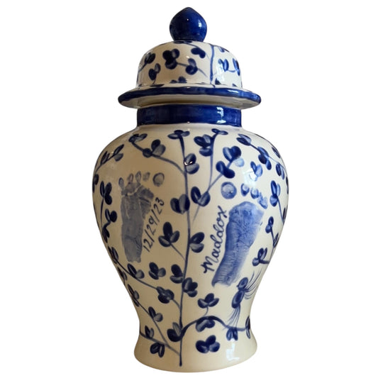Ink Print Large Ginger Jar