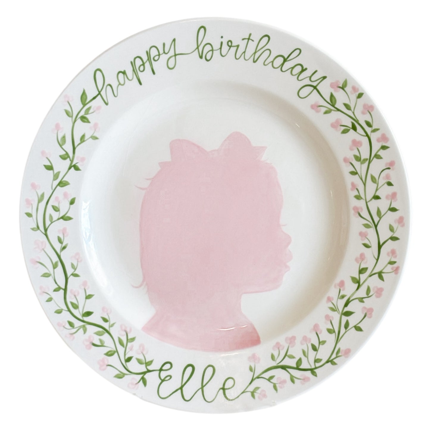 Silhouette Birthday Plate