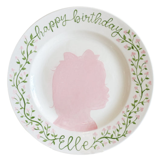 Silhouette Birthday Plate