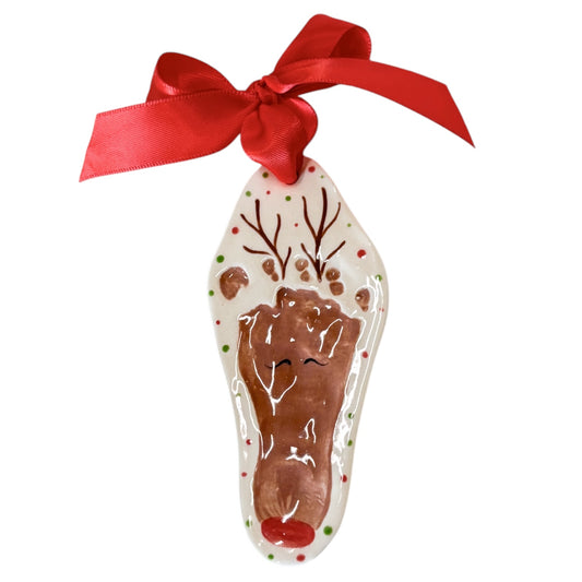 Ink Print Reindeer Ornament
