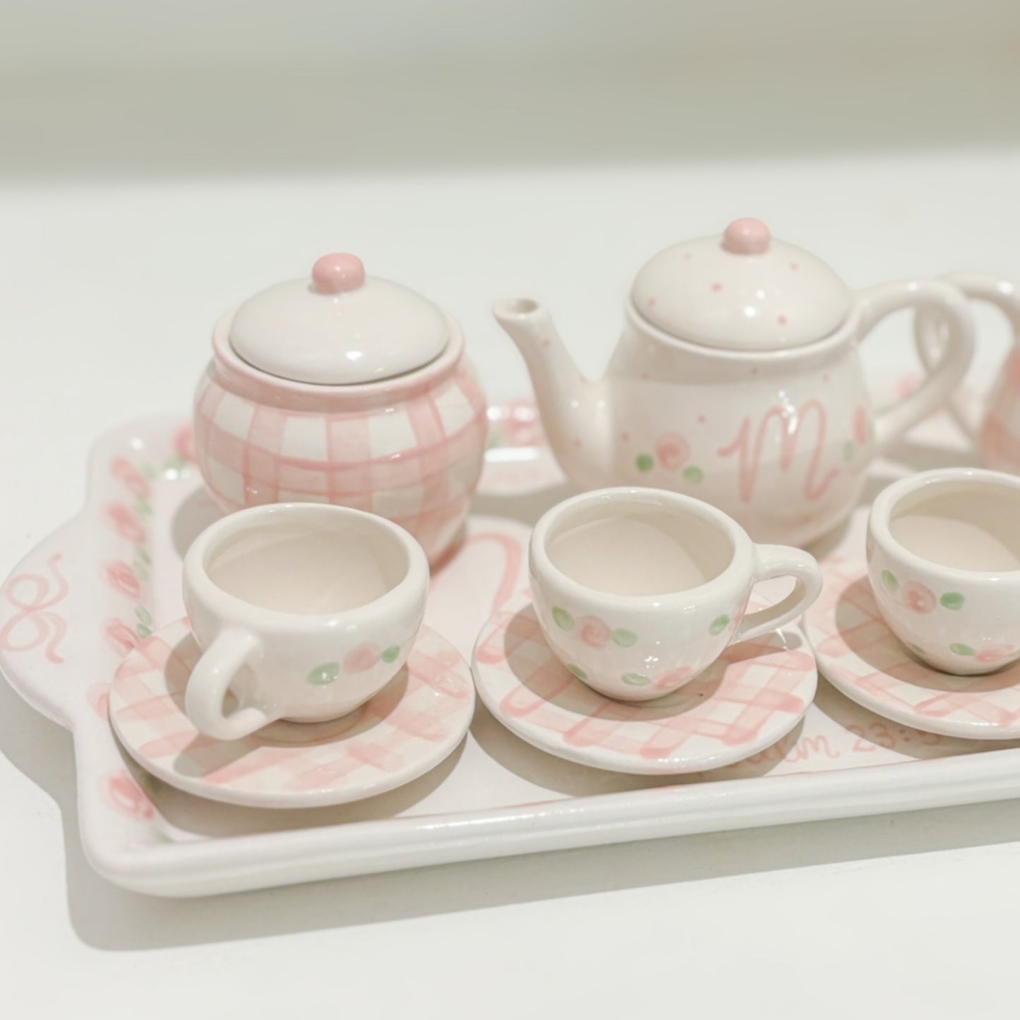 Pink Floral Teaset