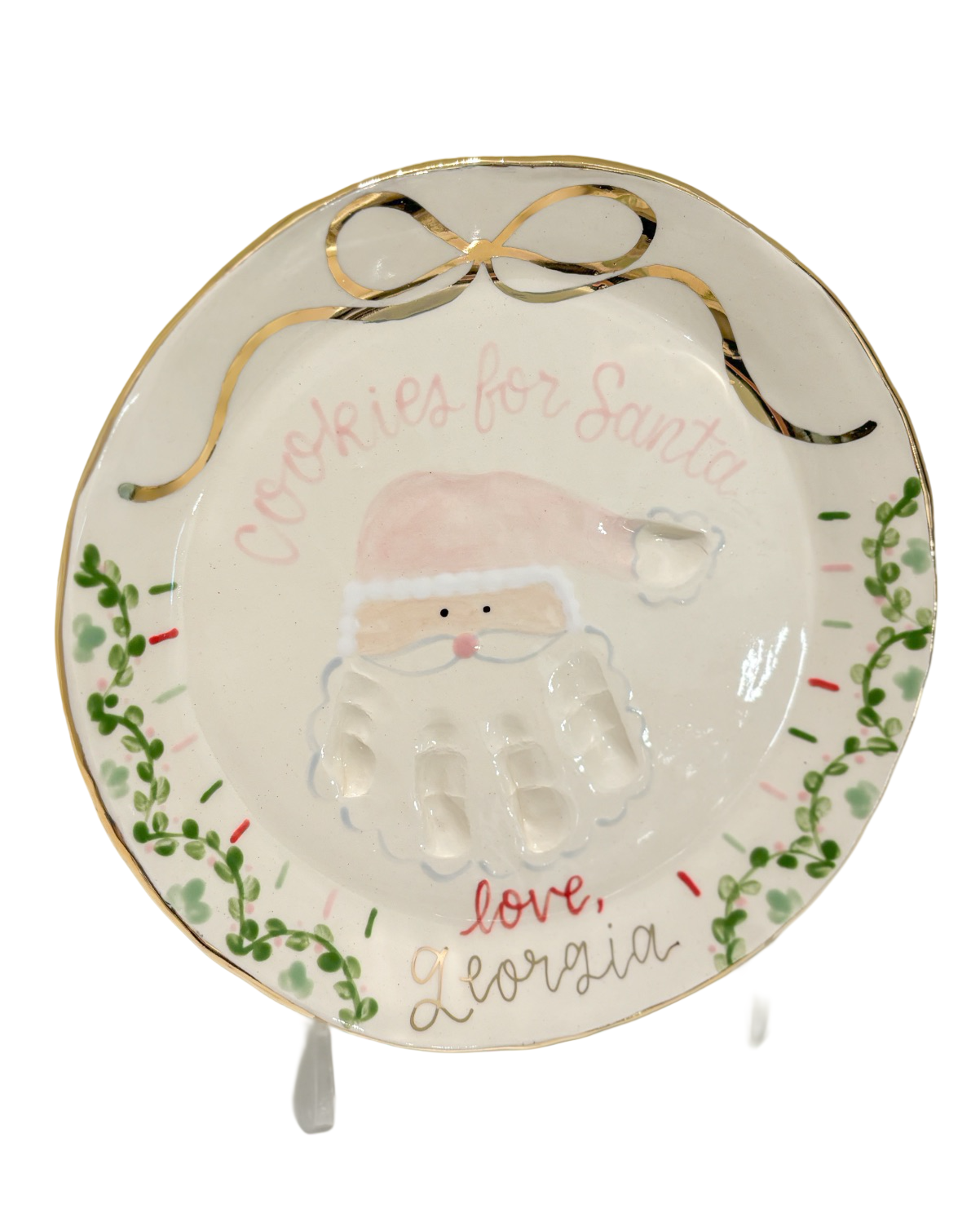 22k Gold Cookies For Santa Plate