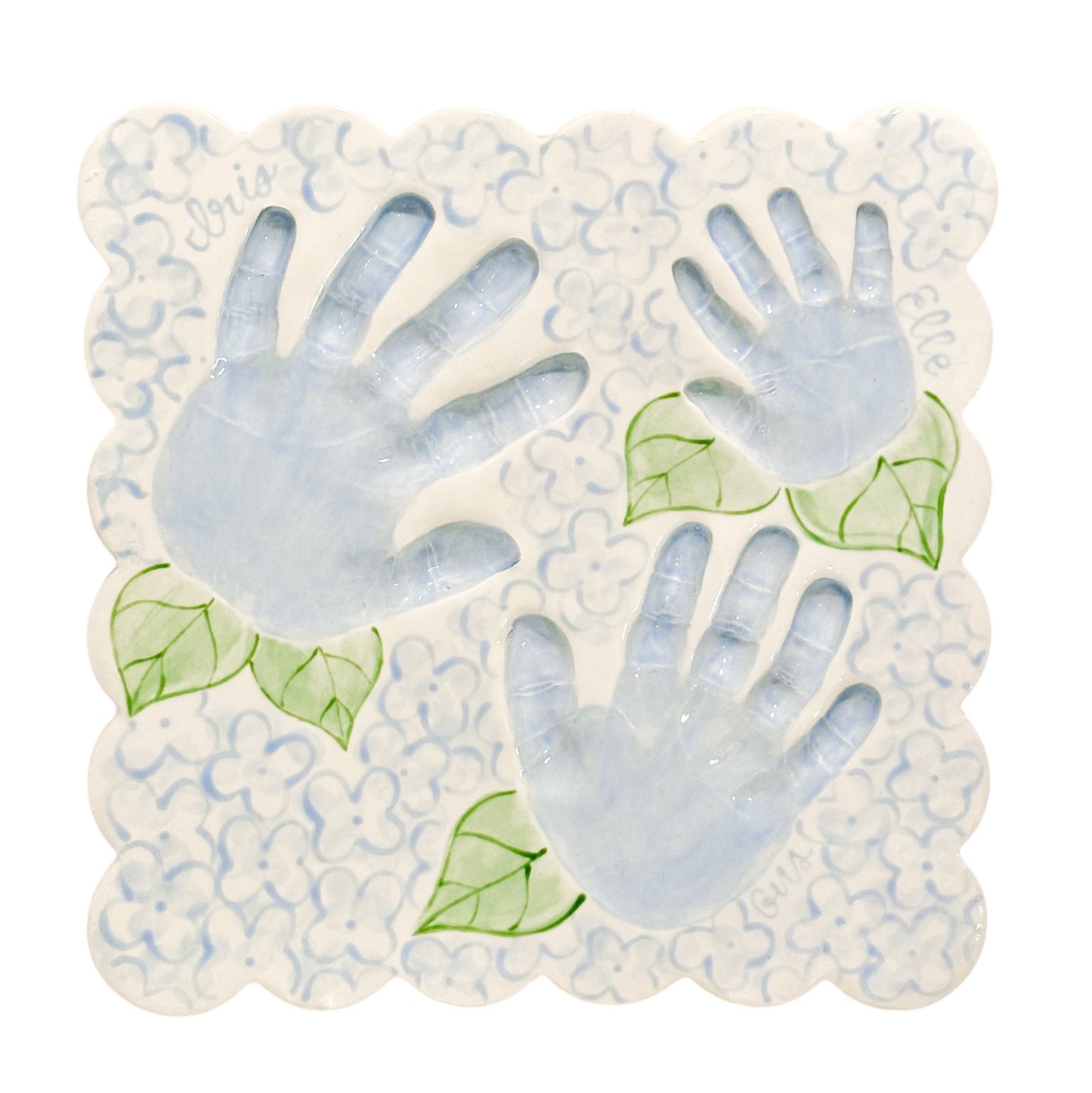 Hydrangea Scalloped Plaque