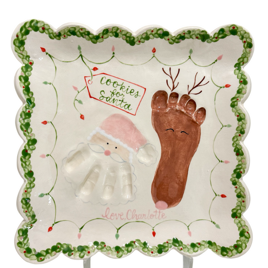 Scalloped Cookies for Santa Plate